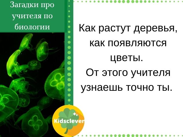 Загадки про учителя по биологии